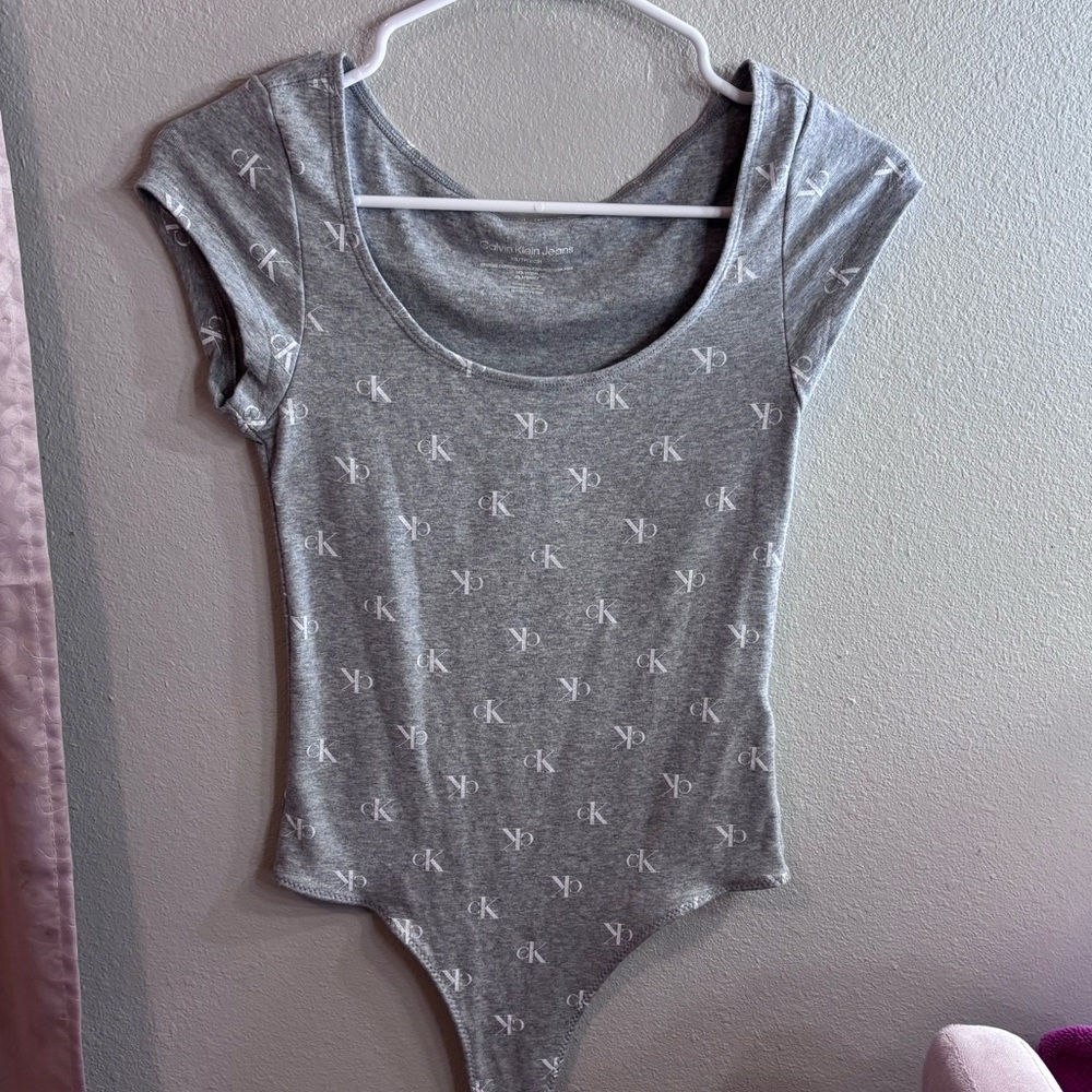 Calvin Klein Grey Logo Print Tee